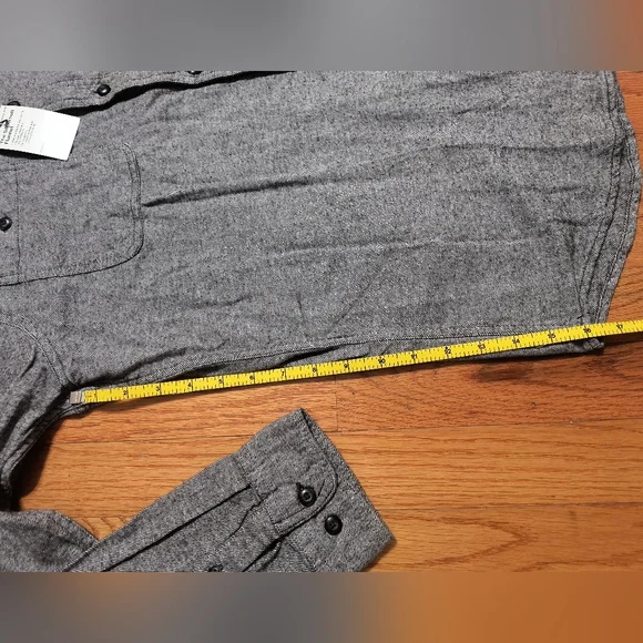 NWT Sonoma the Super Soft Flannel button down shirt, men's medium, gray - Picture 8 of 13